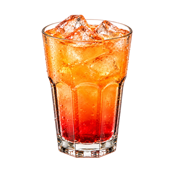 Summer Smash med is i et klart glas